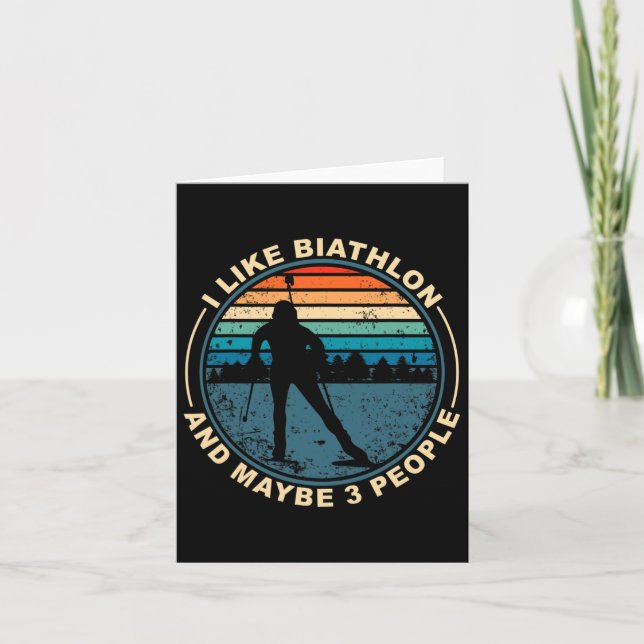 Biathlon Ski Biathlet Winter Sports Cross-country  Card (Front)
