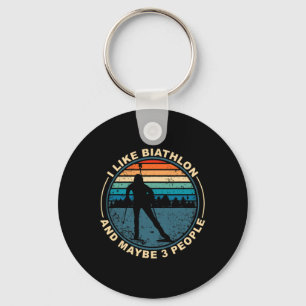 Biathlon Ski Biathlet Winter Sports Cross-country Key Ring