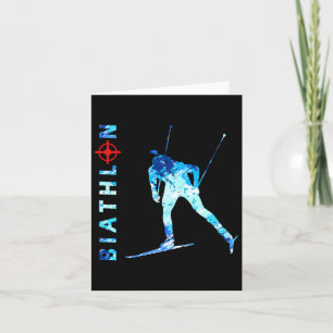 Biathlon Ski Shooting And Skiing Winter Sport Card