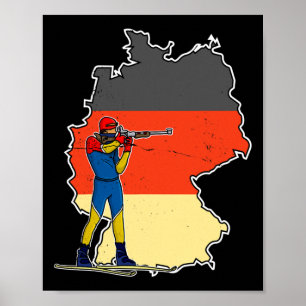 Biathlon Ski Skier Cross-country Ski Trail 11 Poster