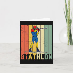 Biathlon Ski Skier Cross-country Ski Trail 3 Card