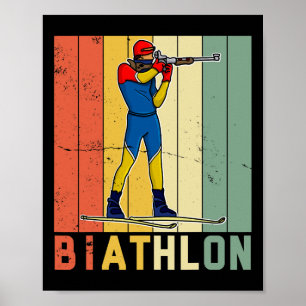 Biathlon Ski Skier Cross-country Ski Trail 3 Poster