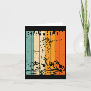 Biathlon Ski Skier Cross-country Ski Trail 8 Card