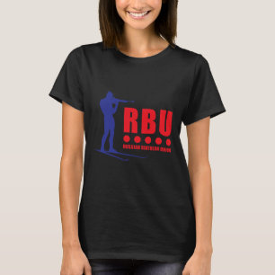 Biathlon Ski Skier Winter Sports Cross-country Rus T-Shirt