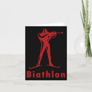 Biathlon Ski Skier Winter Sports Cross-country Ski Card