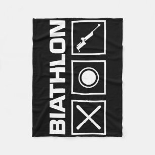 Biathlon Ski Skier Winter Sports Cross-country Ski Fleece Blanket