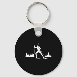 Biathlon Ski Skier Winter Sports Cross-country Ski Key Ring