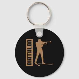 Biathlon Ski Skier Winter Sports Cross-country Ski Key Ring