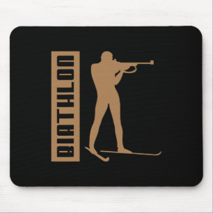 Biathlon Ski Skier Winter Sports Cross-country Ski Mouse Pad