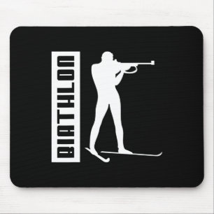 Biathlon Ski Skier Winter Sports Cross-country Ski Mouse Pad