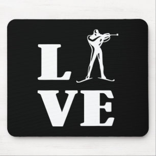 Biathlon Ski Skier Winter Sports Cross-country Ski Mouse Pad