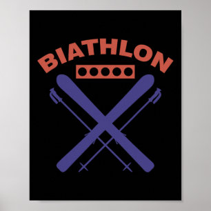 Biathlon Ski Skier Winter Sports Cross-country Ski Poster