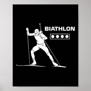 Biathlon Ski Skier Winter Sports Cross-country Ski Poster