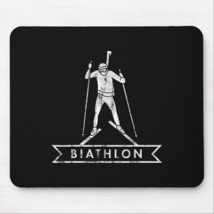 Biathlon Ski Skiing Skier Mountains Outfit  Mouse Pad