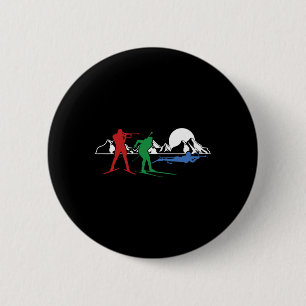 Biathlon Ski Winter Sports Cross Country Skiing Sn 6 Cm Round Badge