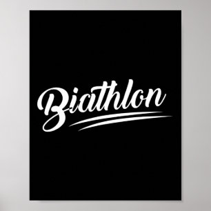 Biathlon Skiing Biathlete Shooting Poster