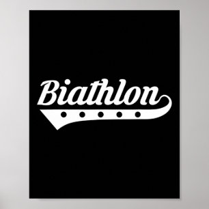 Biathlon Skiing Shooting Biathlete Poster