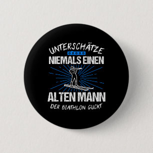 Biathlon Skiing Skier Ski Cross-country Gift  6 Cm Round Badge