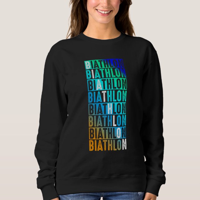 Biathlon sport winter sports snow biathlete winter sweatshirt (Front)