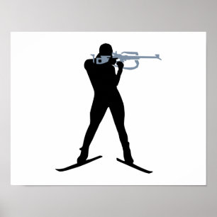 Biathlon sports poster