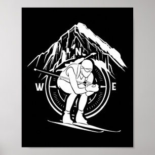 Biathlon Sports Winter Athlete Snow Skier Biathlet Poster