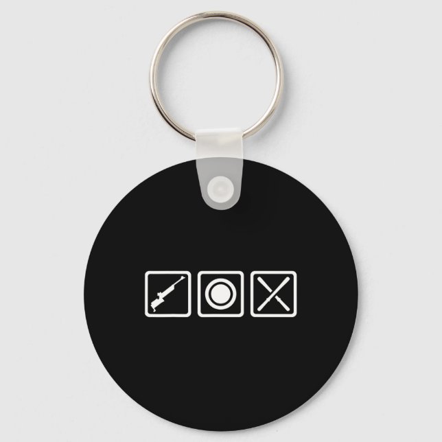Biathlon Symbols  Key Ring (Front)