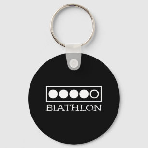 Biathlon Target Shooting Sport Biathlete Skiing Co Key Ring