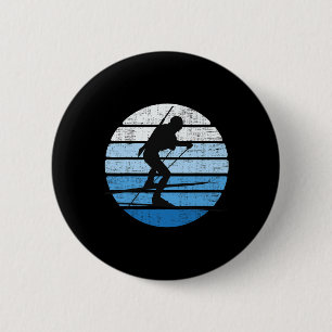 Biathlon Team Winter Sports Mountain Skiing Retro 6 Cm Round Badge