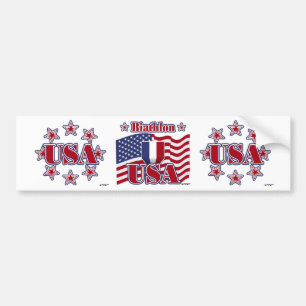 Biathlon USA Bumper Sticker