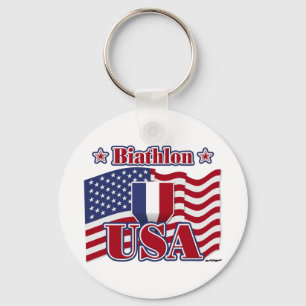 Biathlon USA Key Ring