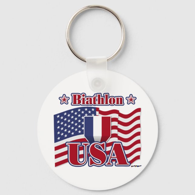 Biathlon USA Key Ring (Front)