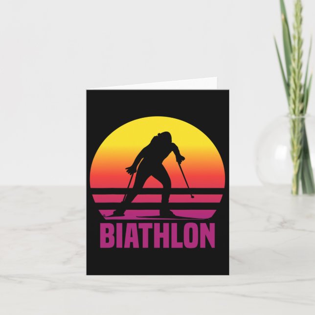 Biathlon Vintage Winter Sport  Card (Front)
