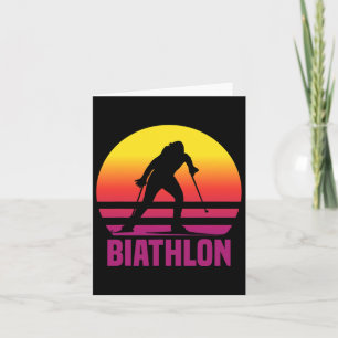 Biathlon Vintage Winter Sport Card