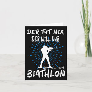 Biathlon Winter Sport Biathlet Funny Biathlon Card