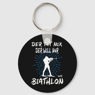 Biathlon Winter Sport Biathlet Funny Biathlon Key Ring