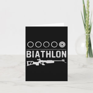 Biathlon Winter Sport Skiing Riffle Shooting Biath Card