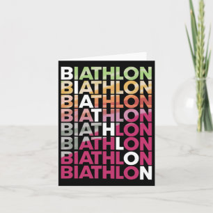 Biathlon Winter Sport Skiing Riffle Shooting Biath Card