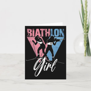 Biathlon Winter Sport Skiing Riffle Shooting Biath Card
