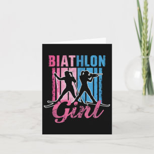 Biathlon Winter Sport Skiing Riffle Shooting Biath Card