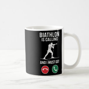 Biathlon Winter Sport Skiing Riffle Shooting Biath Coffee Mug