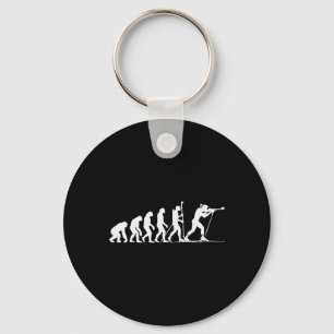 Biathlon Winter Sport Skiing Riffle Shooting Biath Key Ring