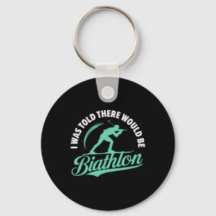 Biathlon Winter Sport Skiing Riffle Shooting Biath Key Ring