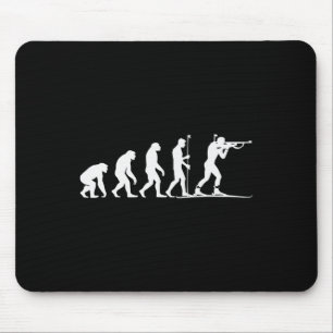 Biathlon Winter Sport Skiing Riffle Shooting Biath Mouse Pad