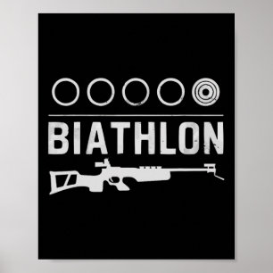 Biathlon Winter Sport Skiing Riffle Shooting Biath Poster