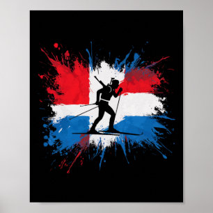 Biathlon Winter Sport Skiing Riffle Shooting Biath Poster
