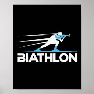 Biathlon Winter Sport Skiing Riffle Shooting Biath Poster