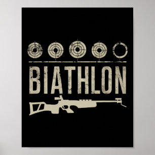 Biathlon Winter Sport Skiing Riffle Shooting Biath Poster