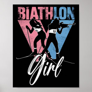 Biathlon Winter Sport Skiing Riffle Shooting Biath Poster