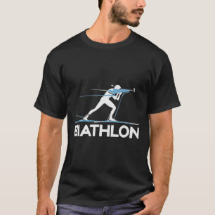 Biathlon Winter Sport Skiing Riffle Shooting Biath T-Shirt