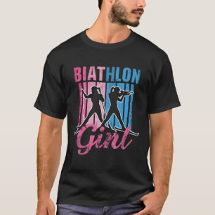 Biathlon Winter Sport Skiing Riffle Shooting Biath T-Shirt